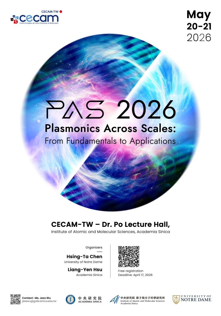  CECAM-TW Node Workshop:  【Plasmonics Across Scales: From Fundamentals to Applications】 